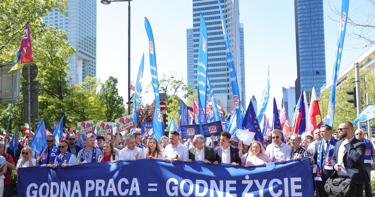 "Chcemy Europy Socjalnej!". Marsz Lewicy i OPZZ w Warszawie